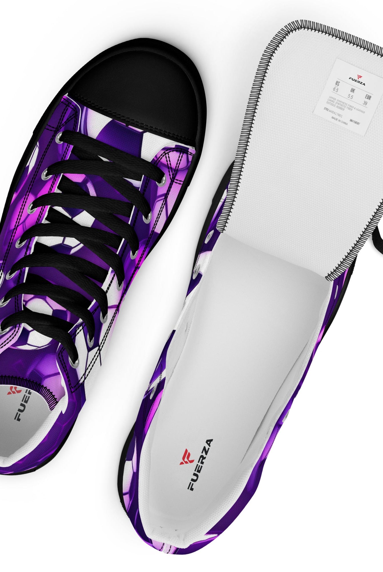 High Top Neon Punk Soccer Shoes - Fuerza Athletics