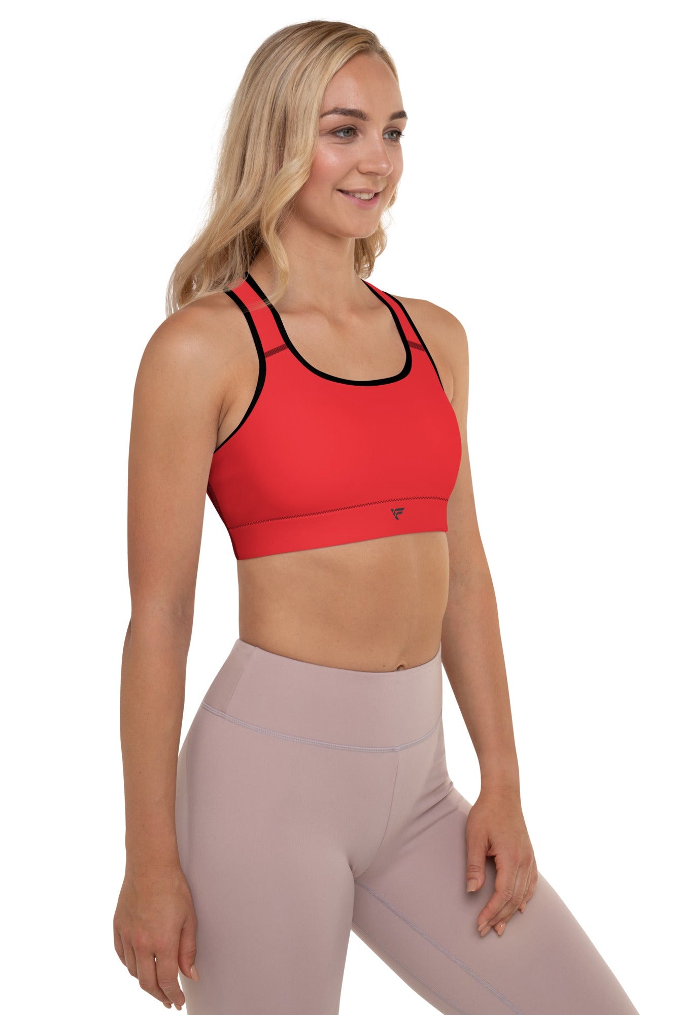 Padded Sports Bra Red - Fuerza Athletics