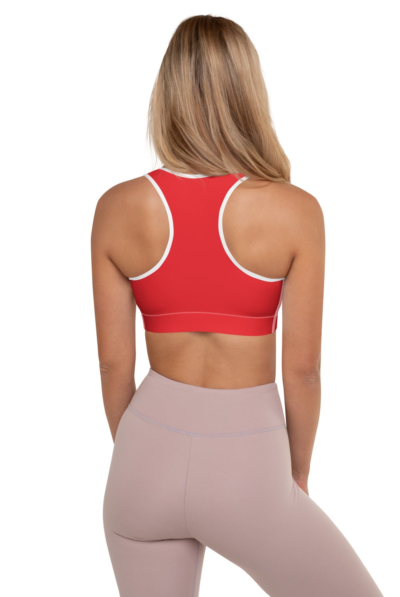 Padded Sports Bra Red - Fuerza Athletics