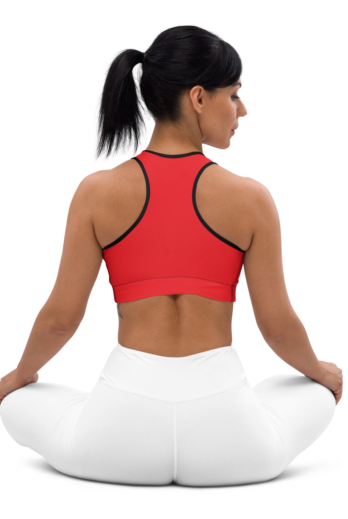 Padded Sports Bra Red - Fuerza Athletics