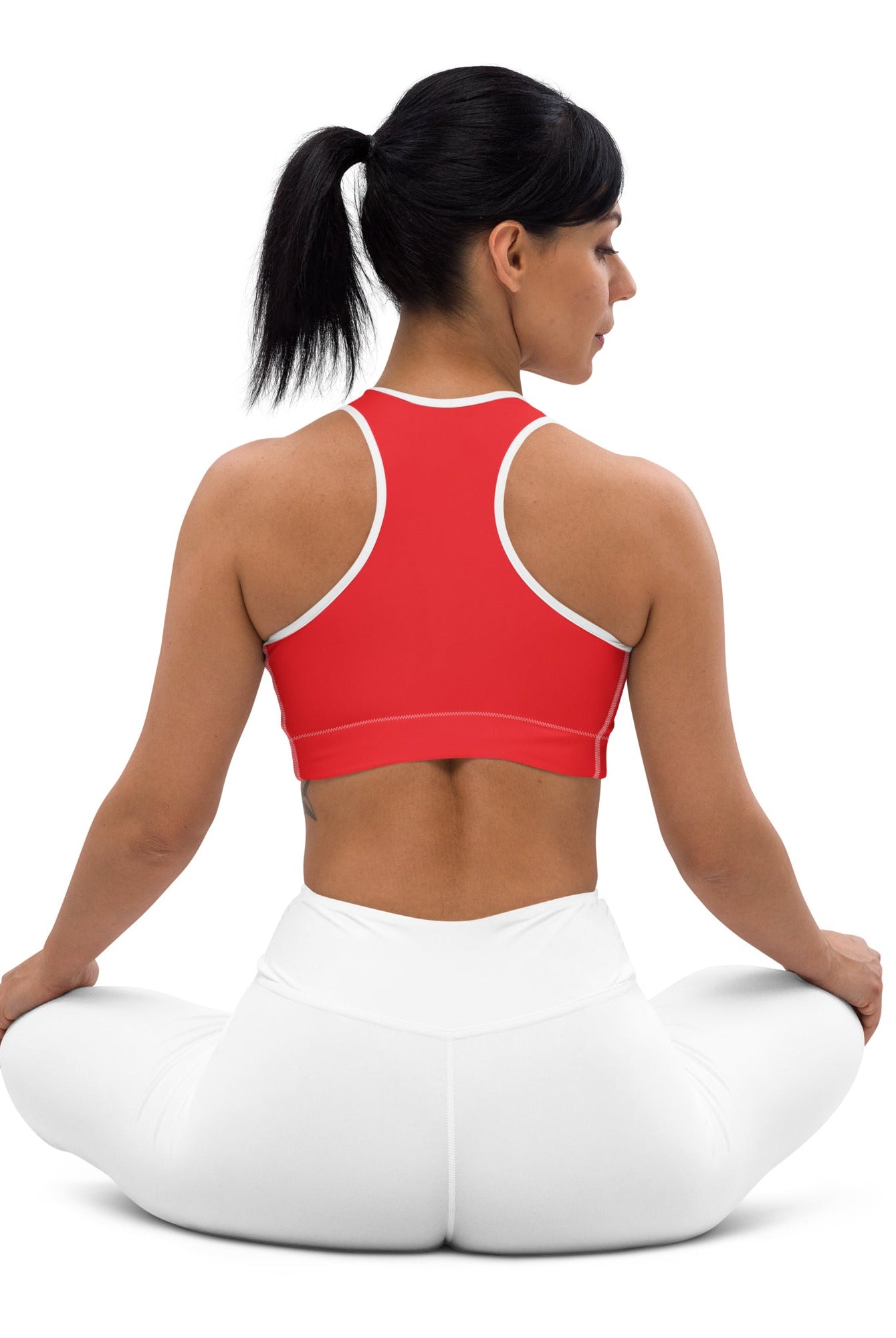 Padded Sports Bra Red - Fuerza Athletics