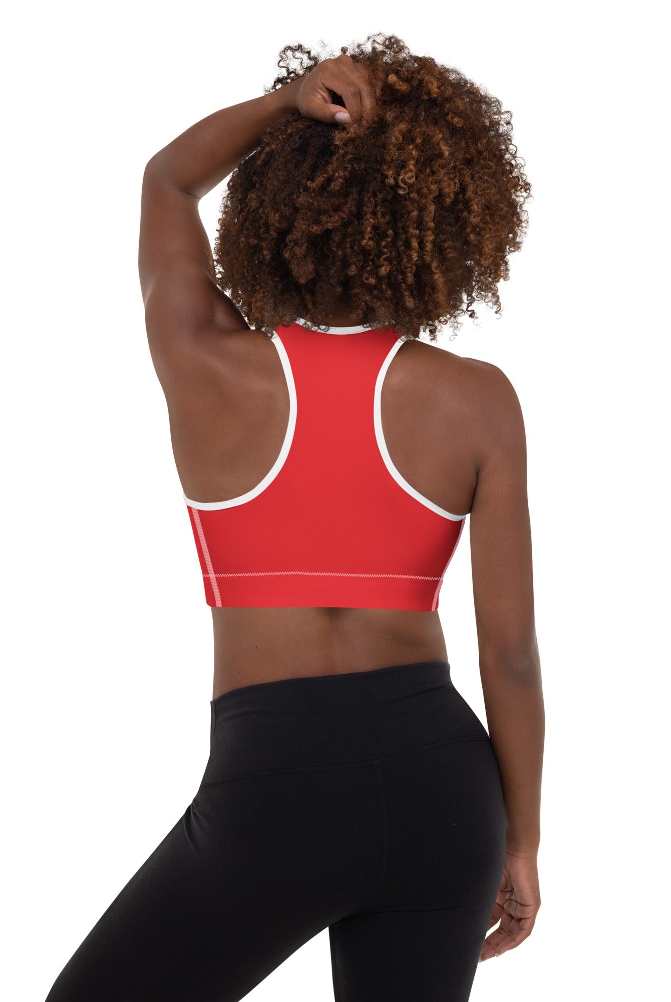 Padded Sports Bra Red - Fuerza Athletics