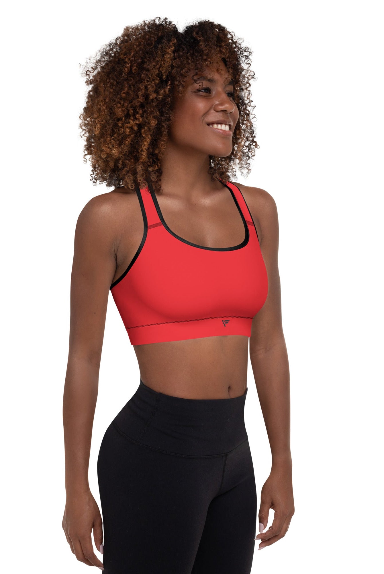 Padded Sports Bra Red - Fuerza Athletics