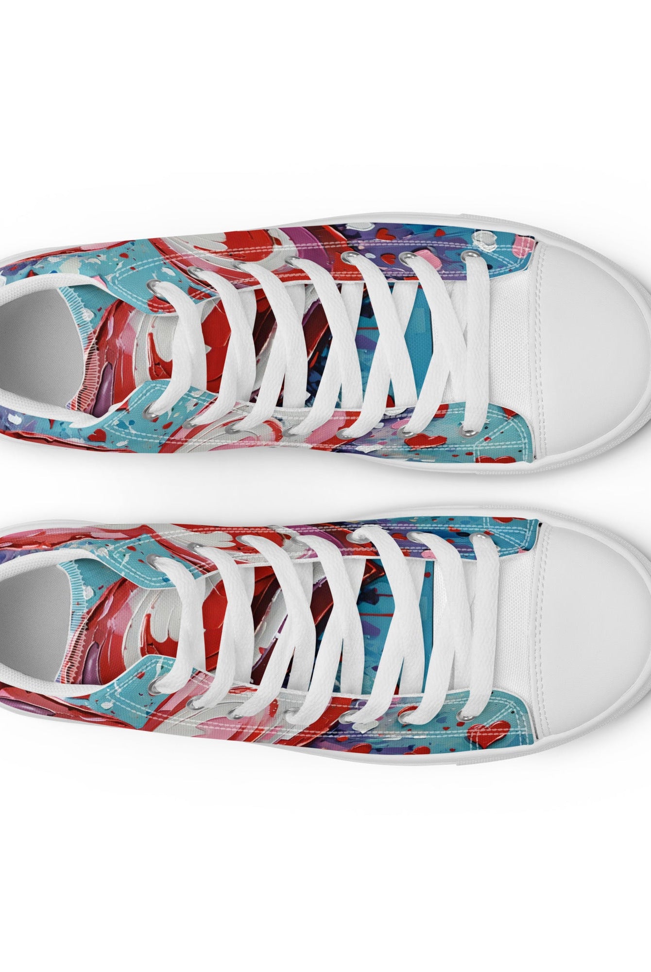 Women’s Acrylic Heart High Top's - Fuerza Athletics
