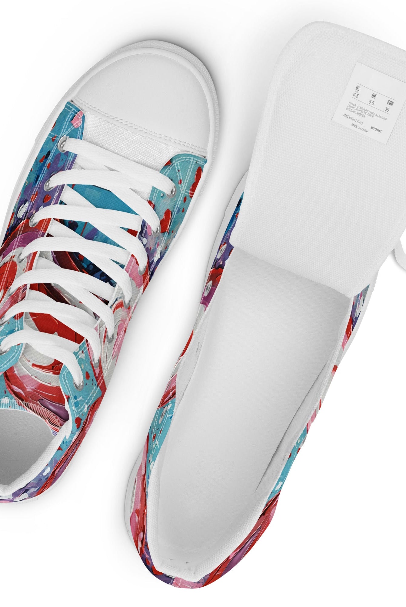 Women’s Acrylic Heart High Top's - Fuerza Athletics