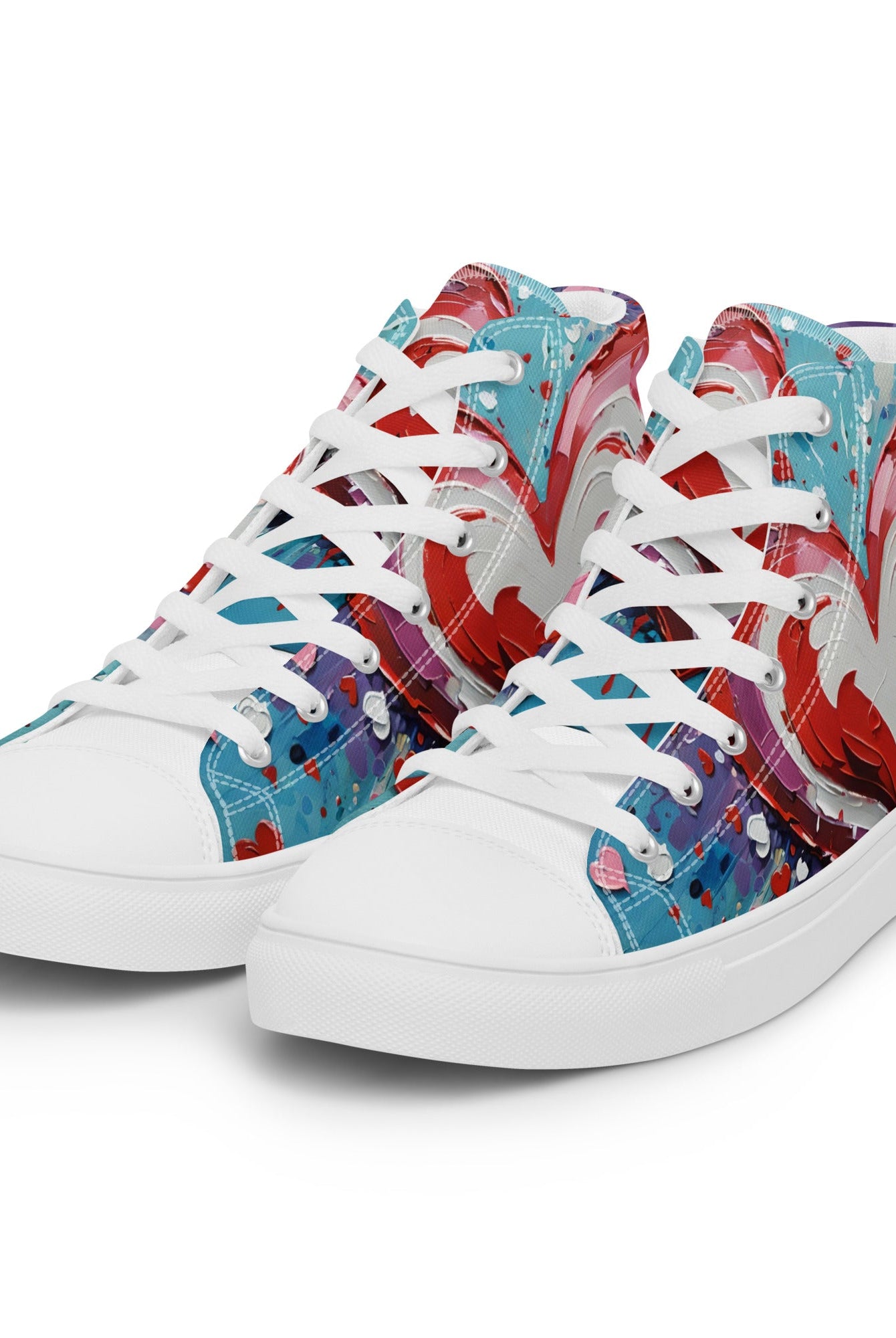 Women’s Acrylic Heart High Top's - Fuerza Athletics