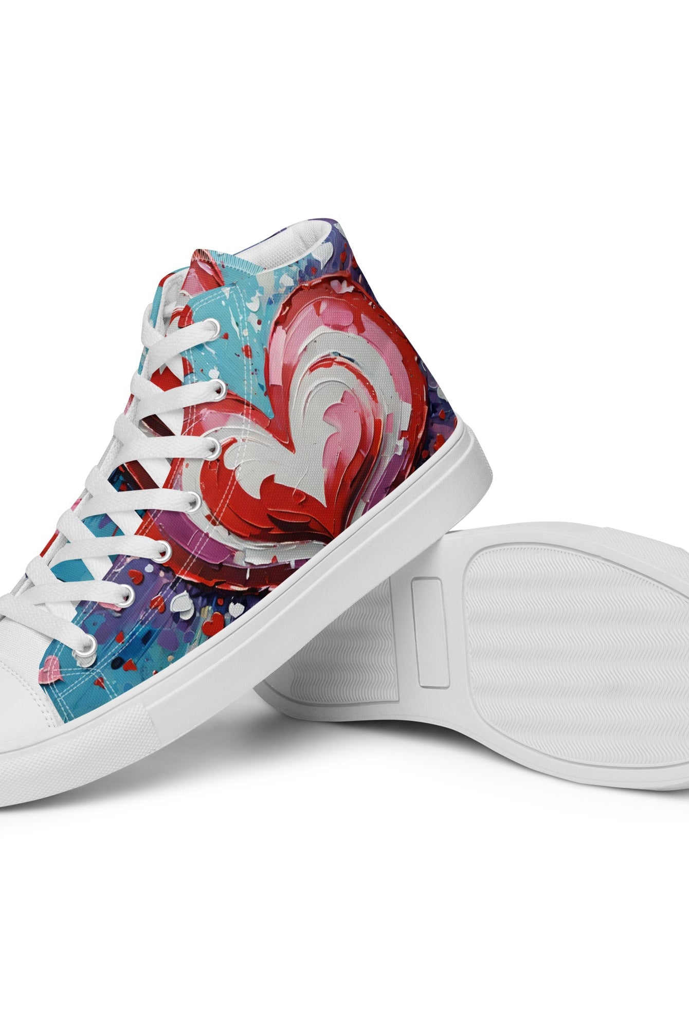Women’s Acrylic Heart High Top's - Fuerza Athletics