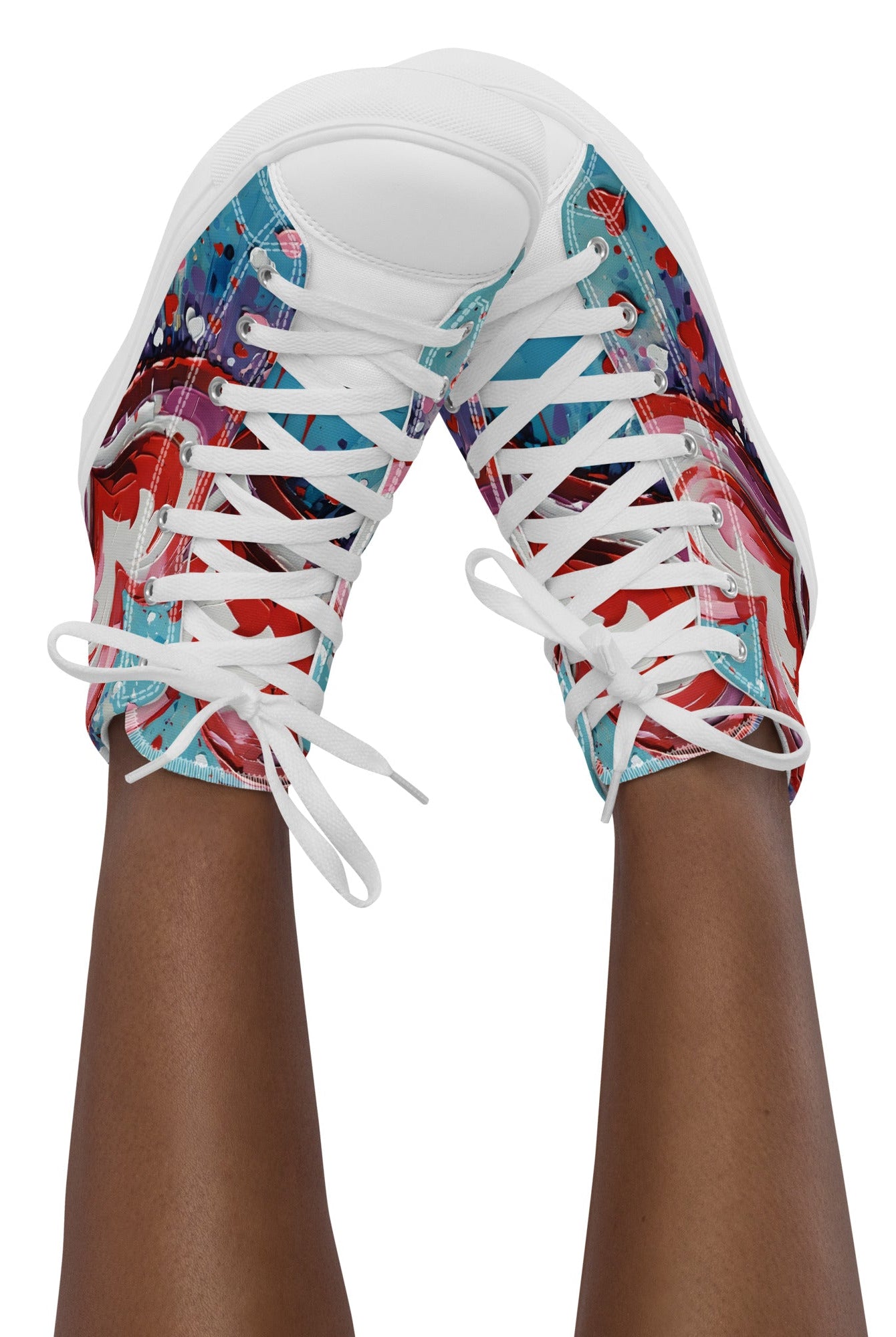 Women’s Acrylic Heart High Top's - Fuerza Athletics