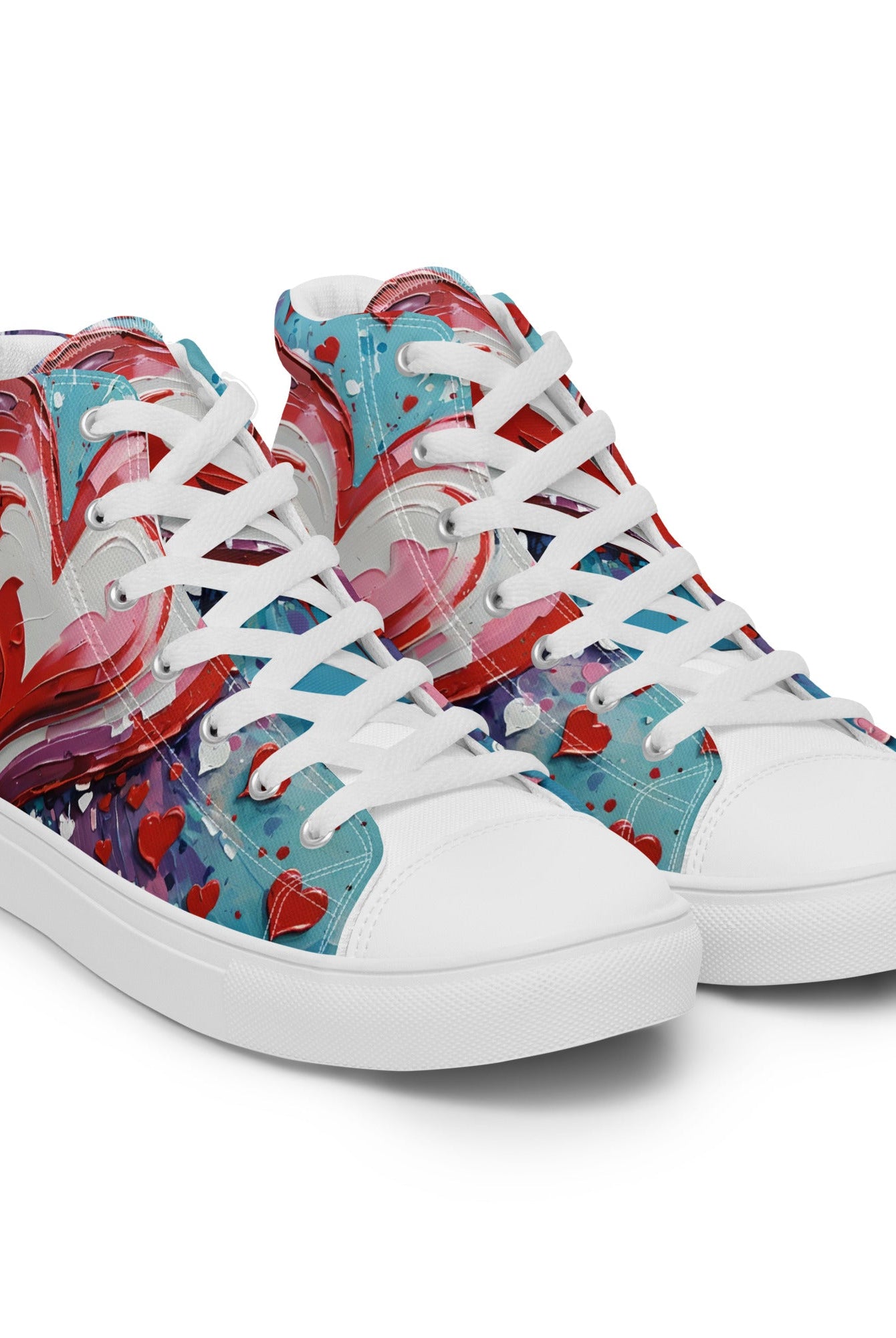 Women’s Acrylic Heart High Top's - Fuerza Athletics