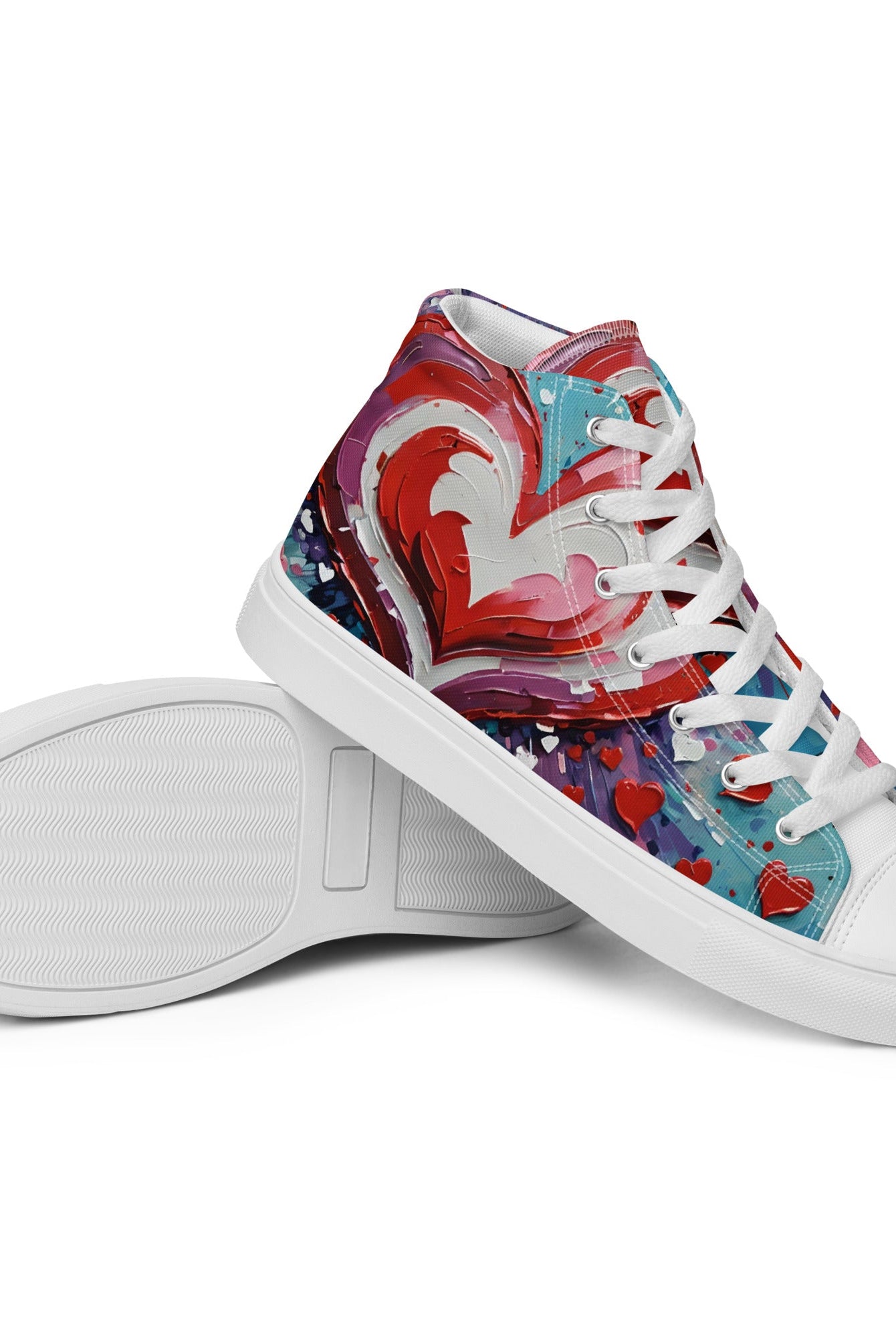 Women’s Acrylic Heart High Top's - Fuerza Athletics