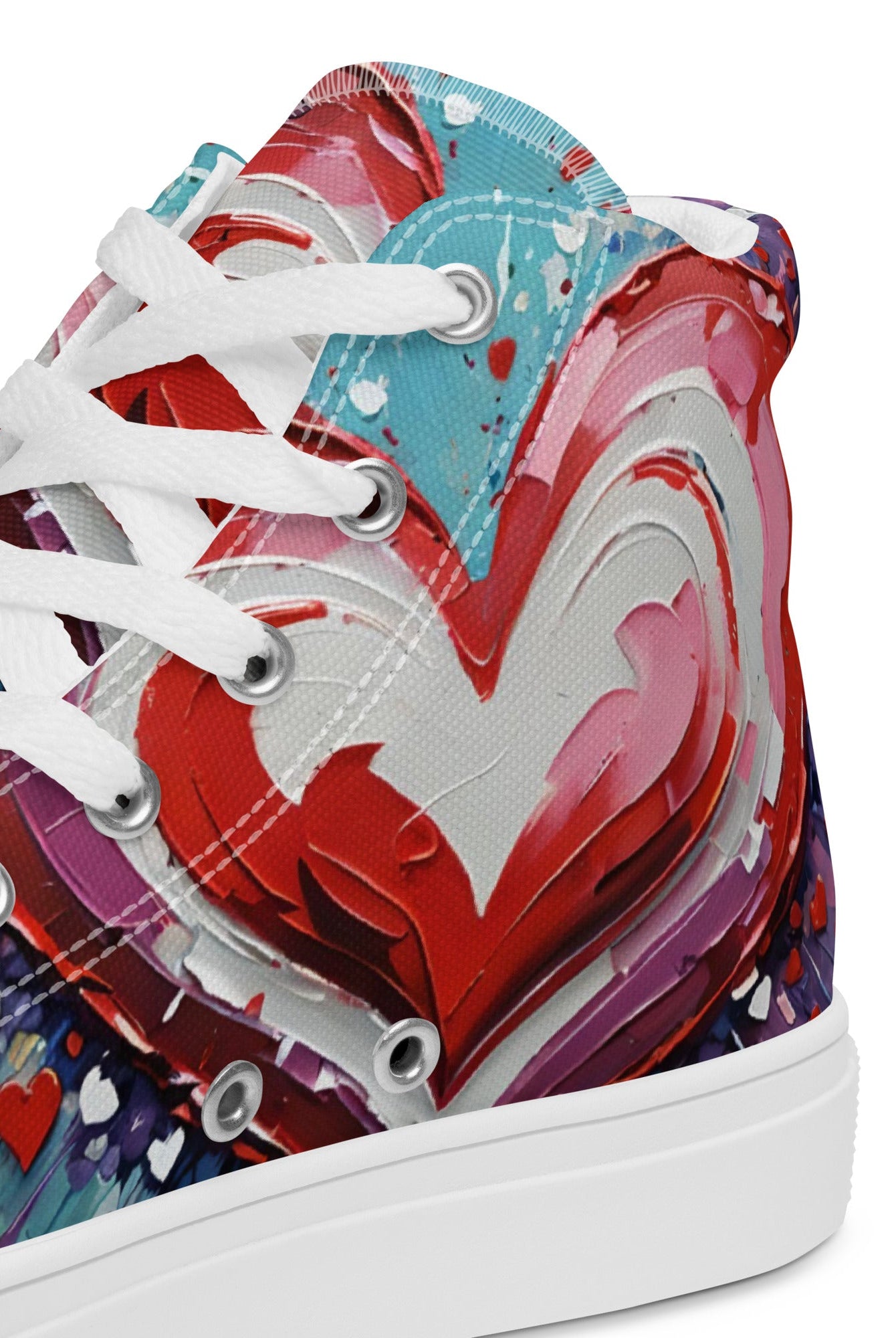 Women’s Acrylic Heart High Top's - Fuerza Athletics