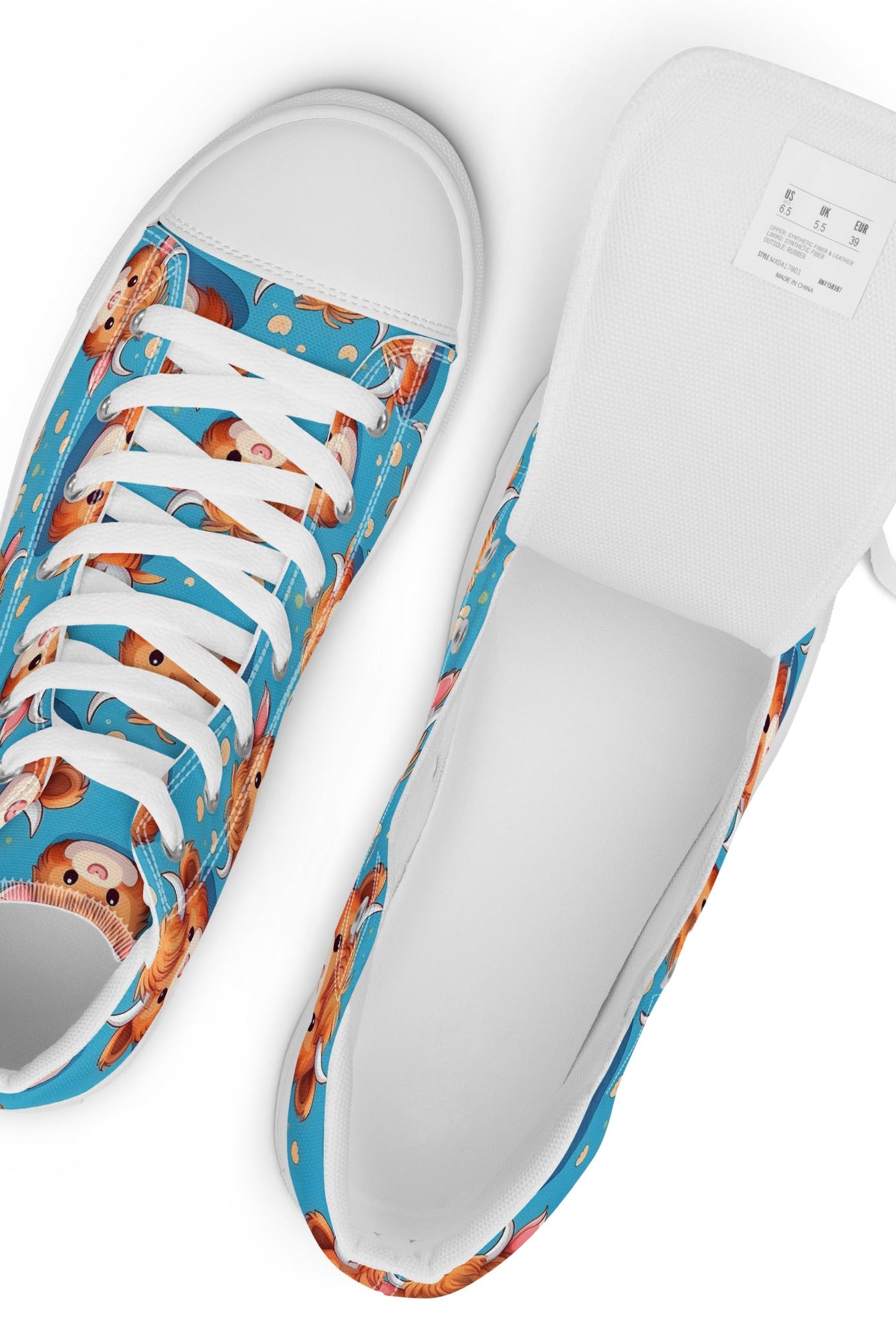 Women’s Highland Cow High Top - Fuerza Athletics