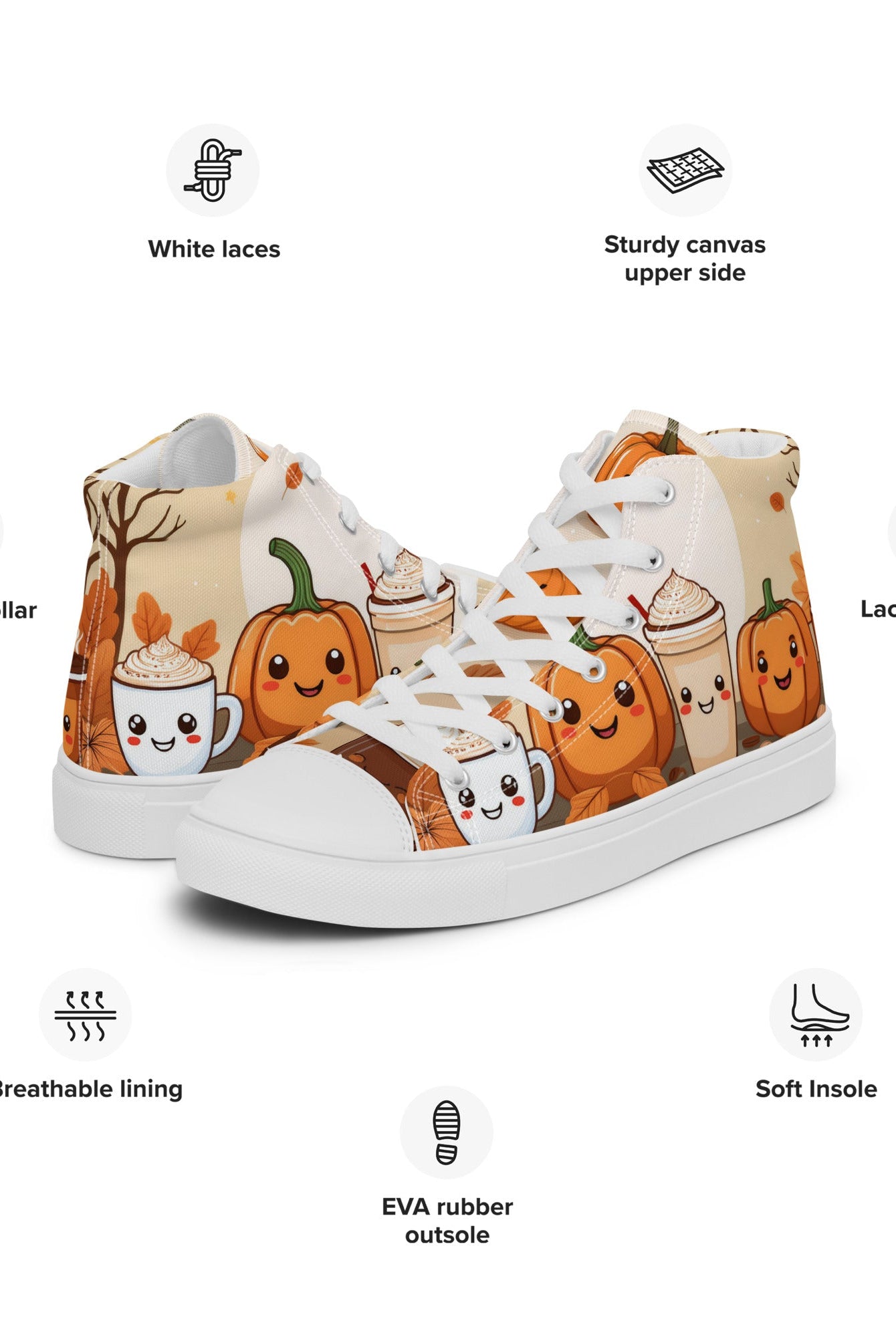 Women’s Pumpkin Spice High Top - Fuerza Athletics