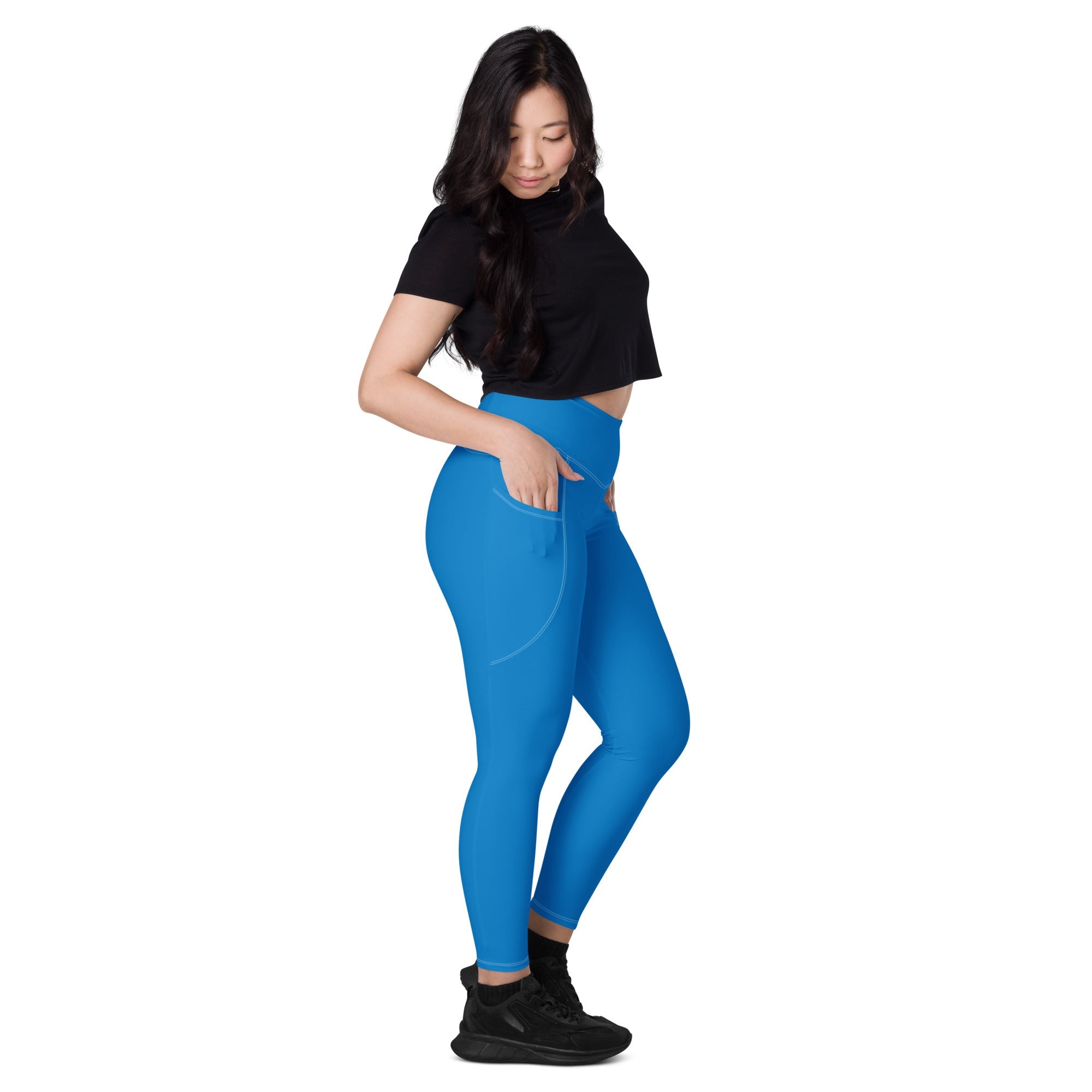 Blue Leggings with pockets - Fuerza Athletics