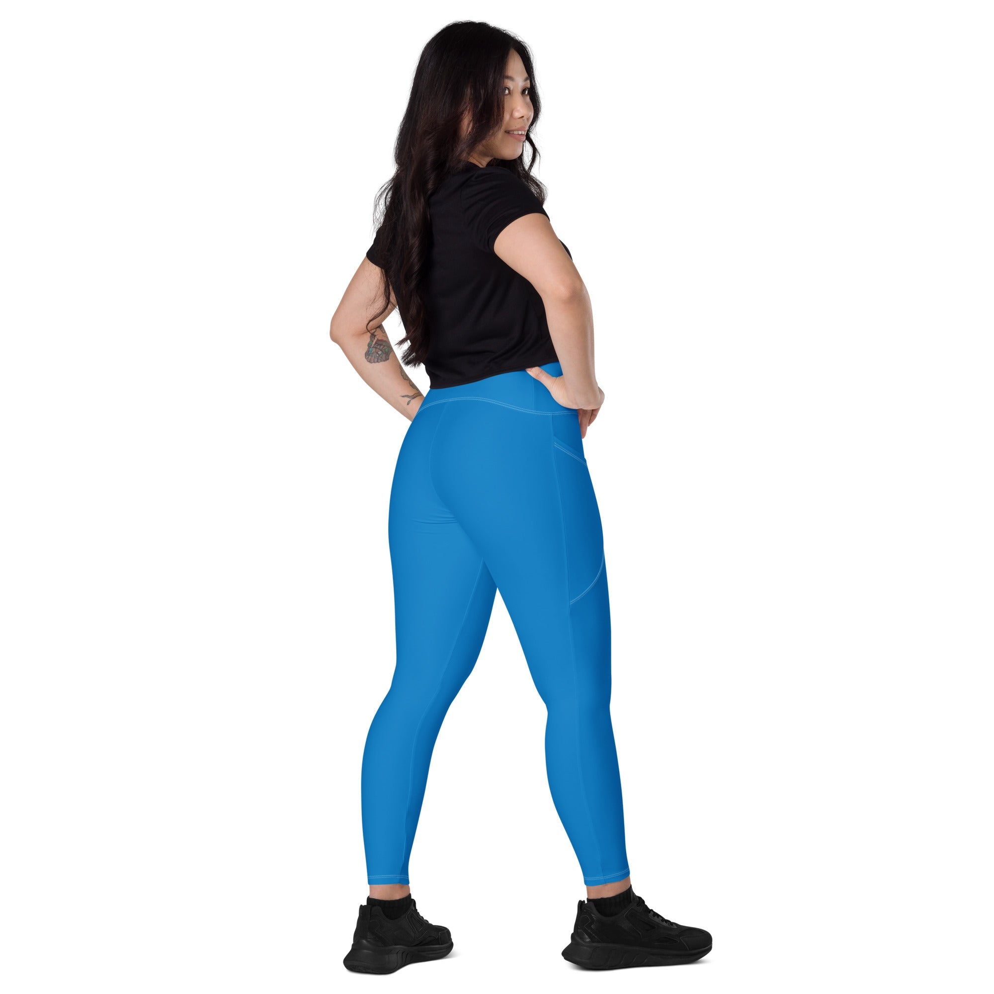 Blue Leggings with pockets - Fuerza Athletics