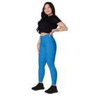 Blue Leggings with pockets - Fuerza Athletics