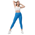 Blue Leggings with pockets - Fuerza Athletics