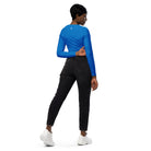 Blue Long Sleeve Crop Top - Fuerza Athletics