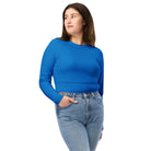 Blue Long Sleeve Crop Top - Fuerza Athletics