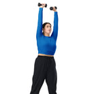 Blue Long Sleeve Crop Top - Fuerza Athletics