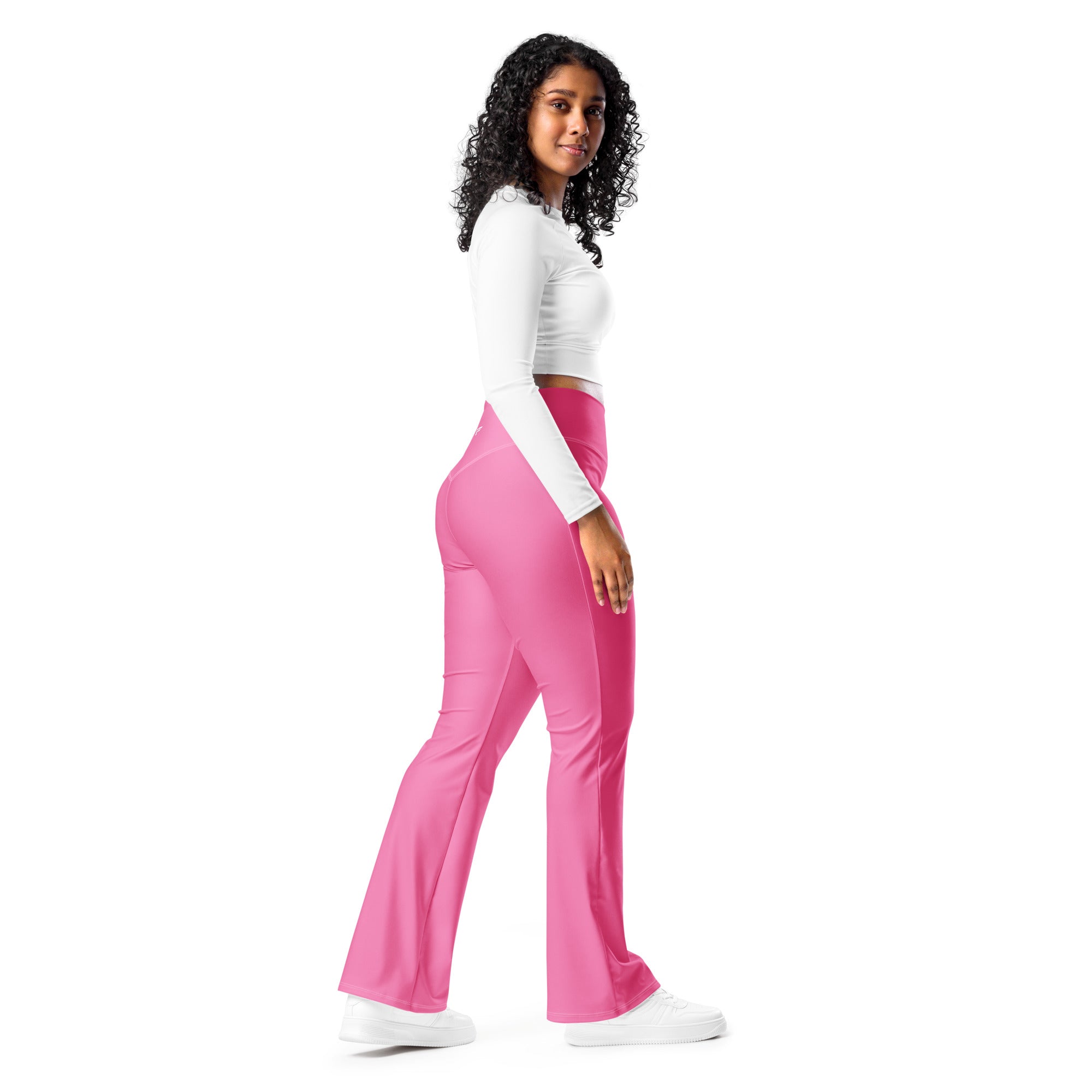 Flare Leggings Pink - Fuerza Athletics