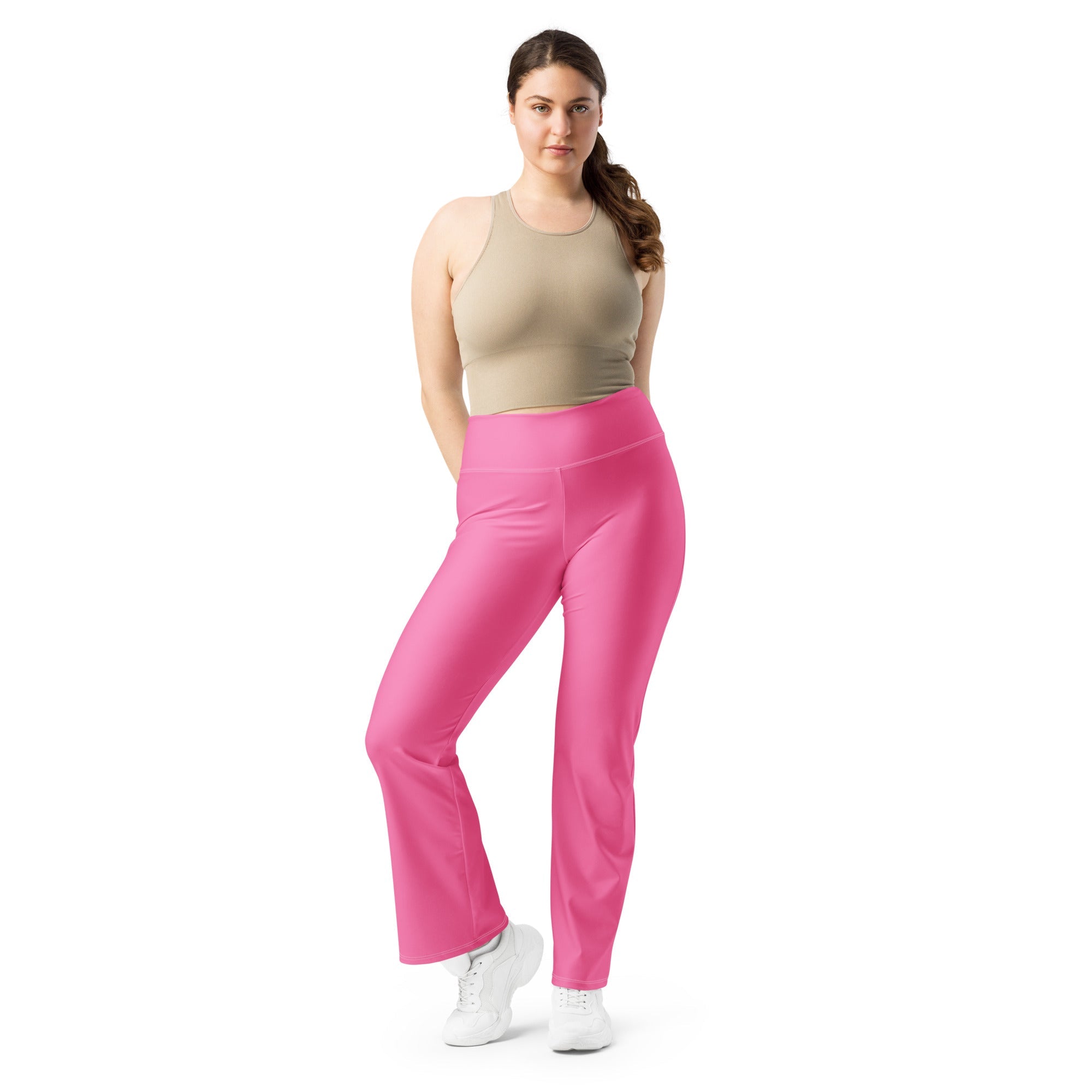 Flare Leggings Pink - Fuerza Athletics