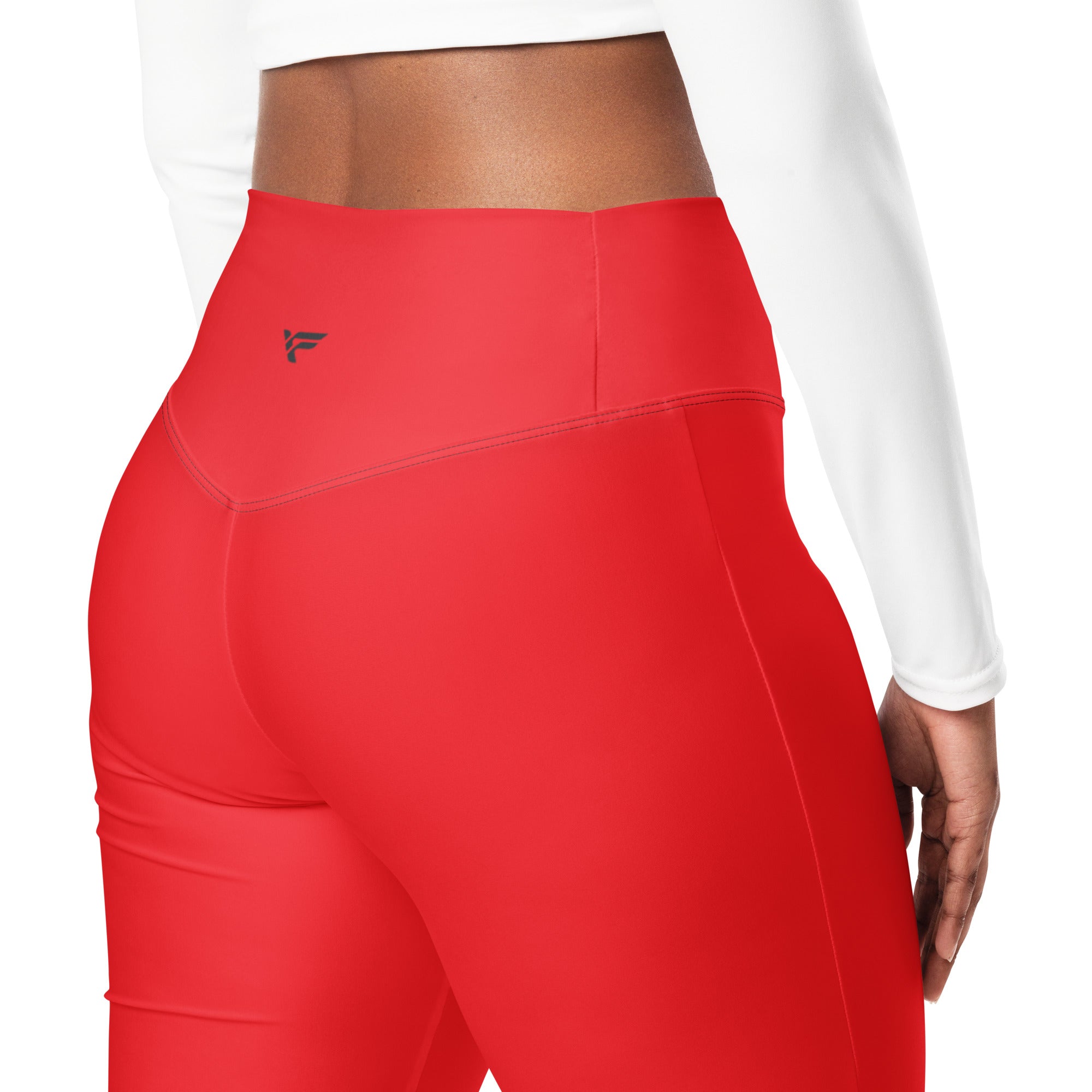 Flare Leggings Red - Fuerza Athletics