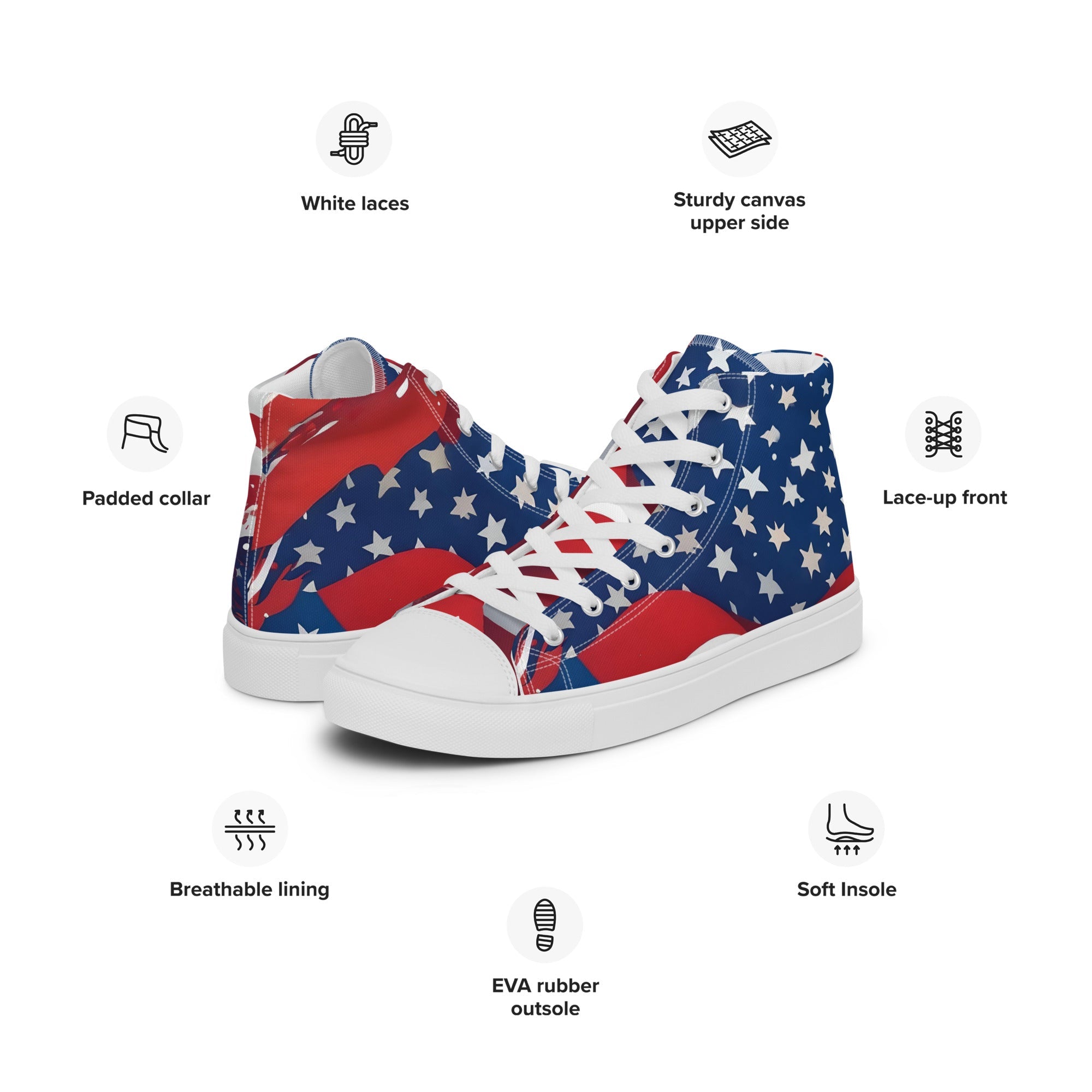 Men’s America high top canvas shoes - Fuerza Athletics