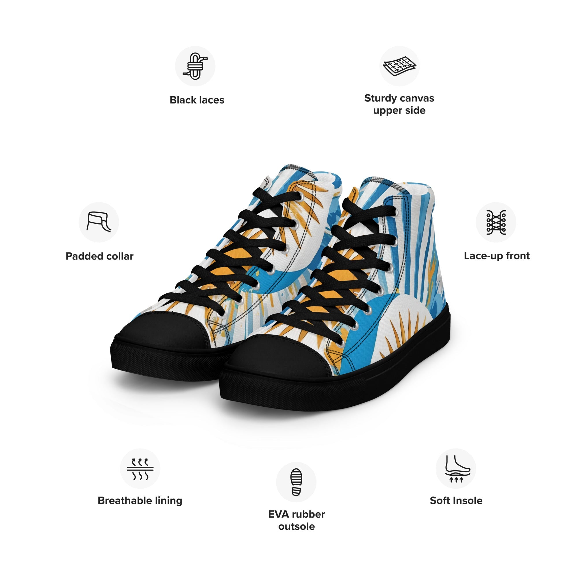 Men’s Argentina high top canvas shoes - Fuerza Athletics