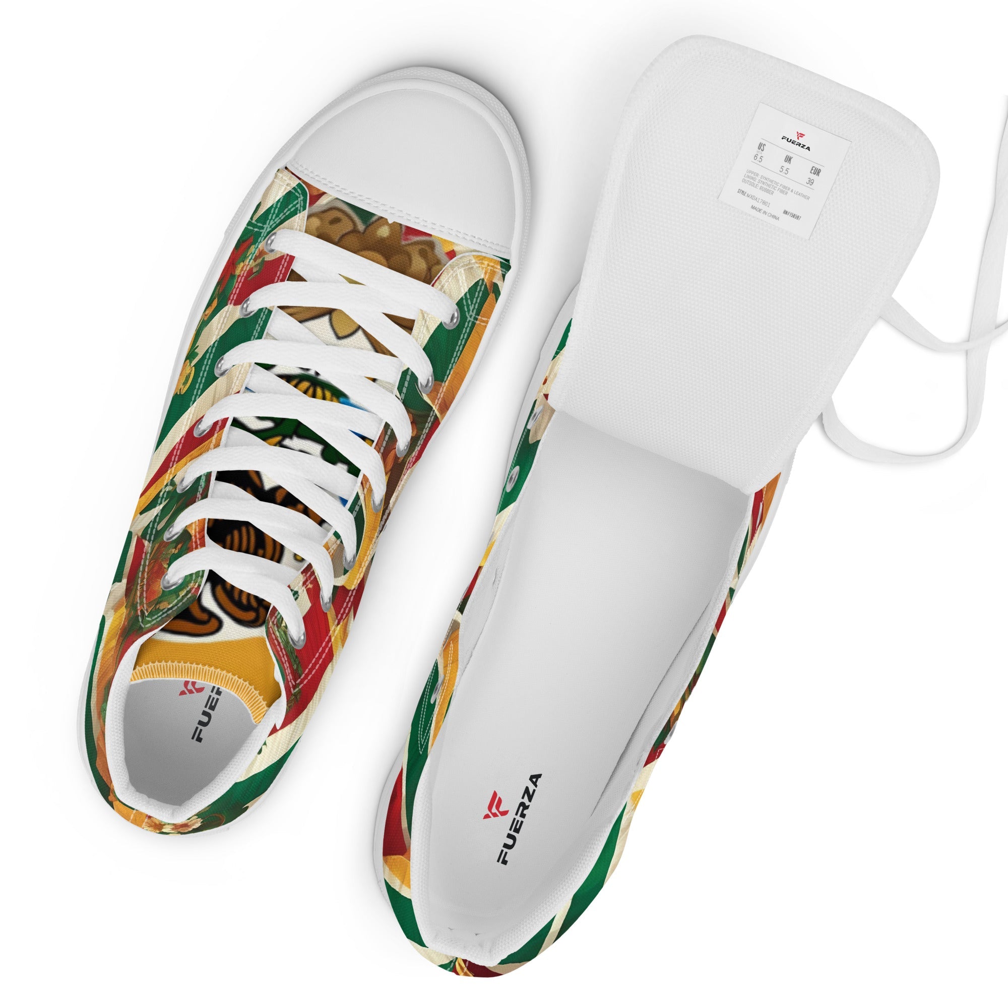 Men’s Mexico high top canvas shoes - Fuerza Athletics