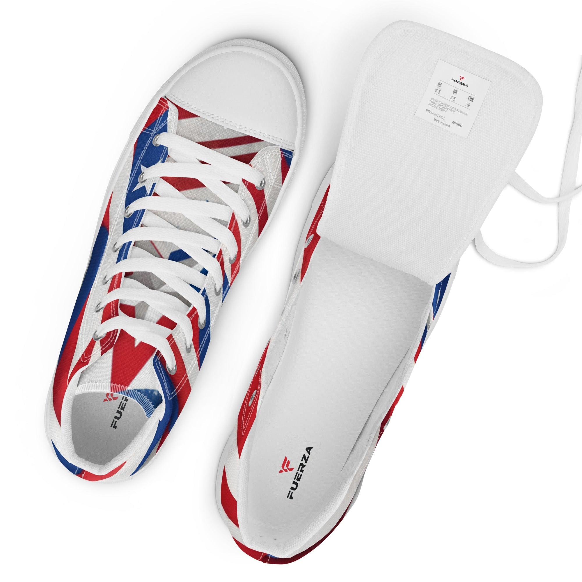 Men’s Puerto Rico high top canvas shoes - Fuerza Athletics