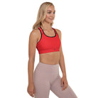 Padded Sports Bra Red - Fuerza Athletics