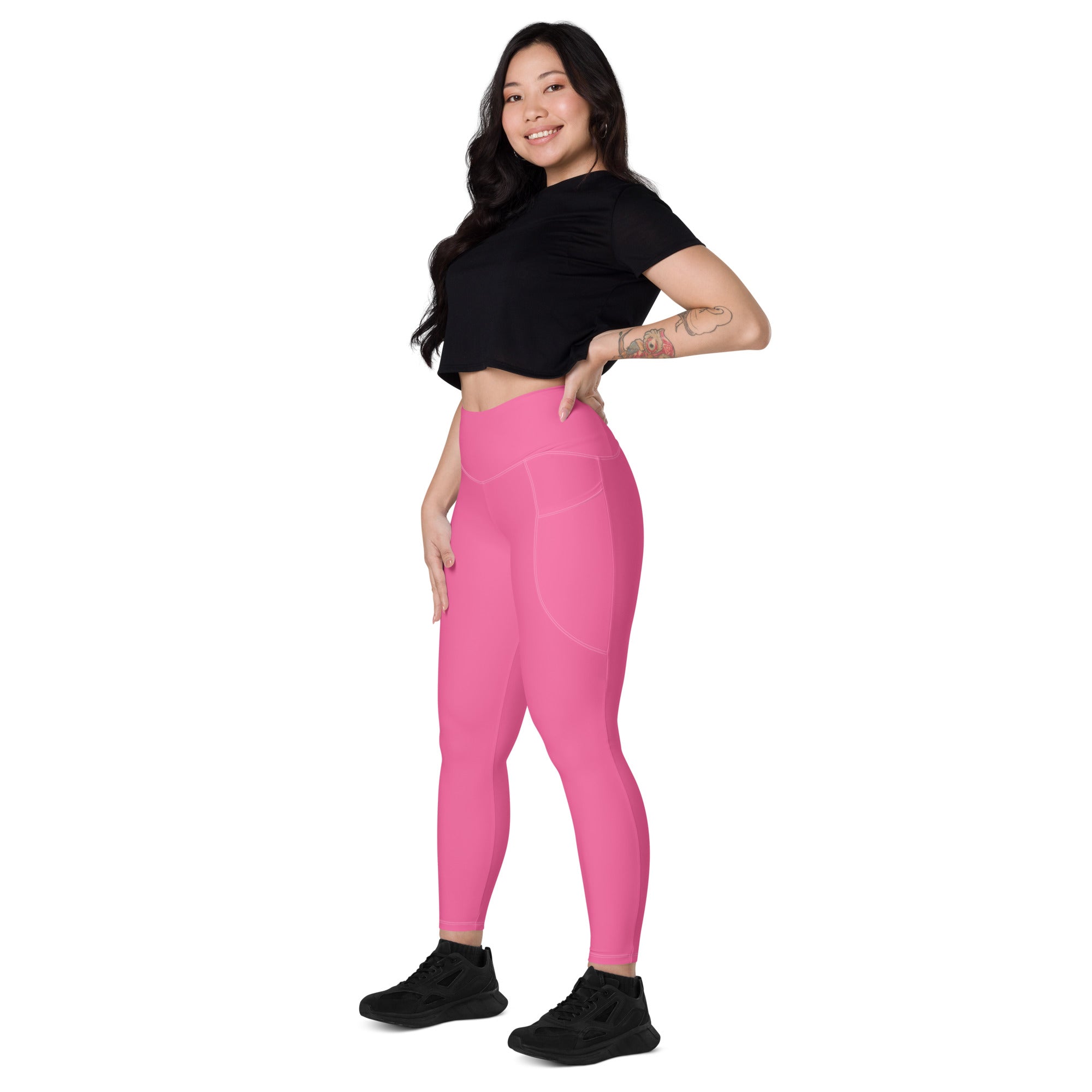 Pink Leggings with pockets - Fuerza Athletics