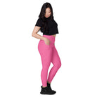 Pink Leggings with pockets - Fuerza Athletics