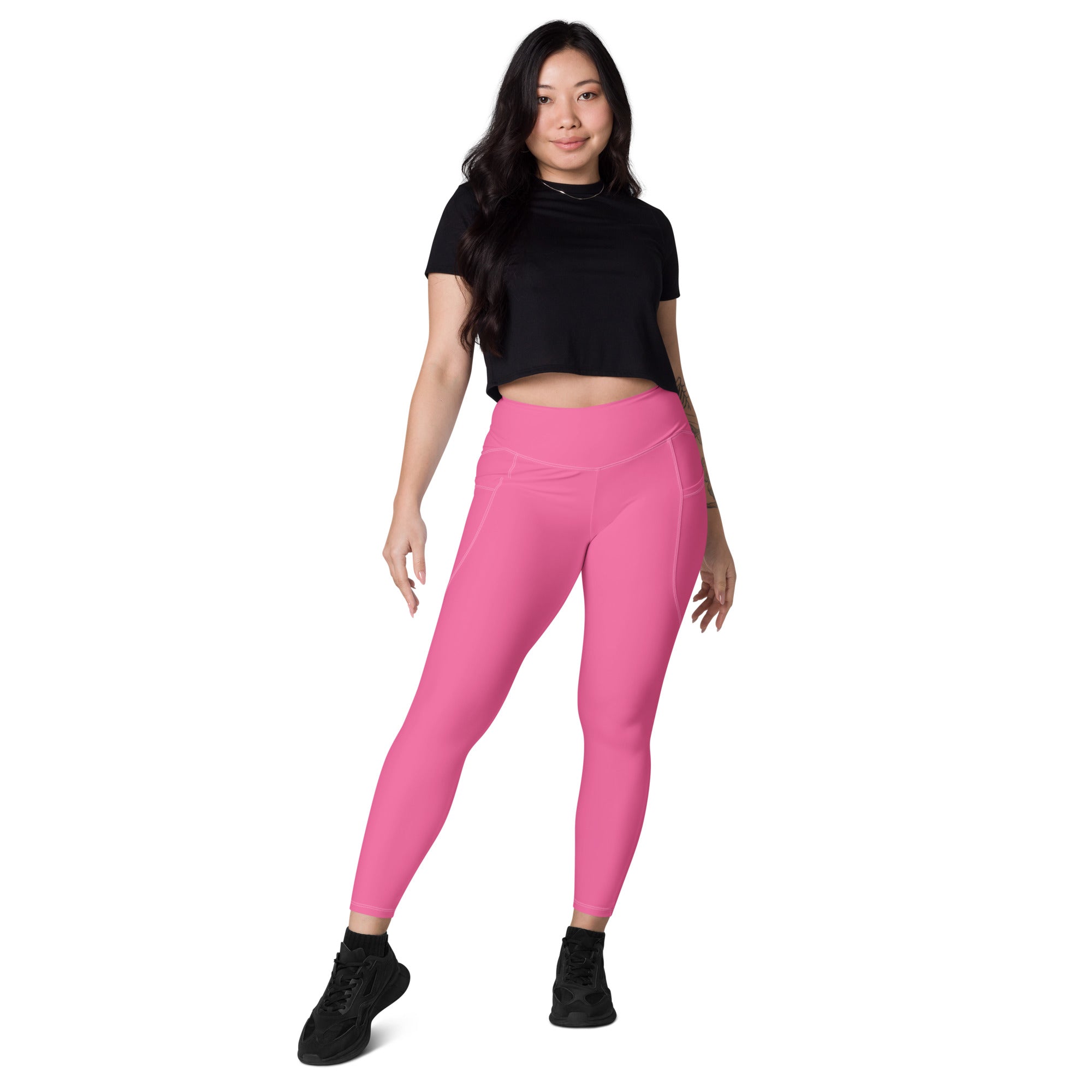 Pink Leggings with pockets - Fuerza Athletics