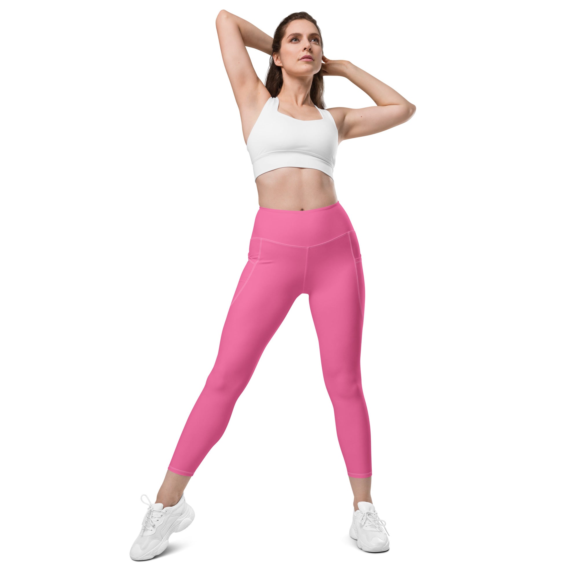 Pink Leggings with pockets - Fuerza Athletics