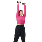 Pink Long Sleeve Crop Top - Fuerza Athletics