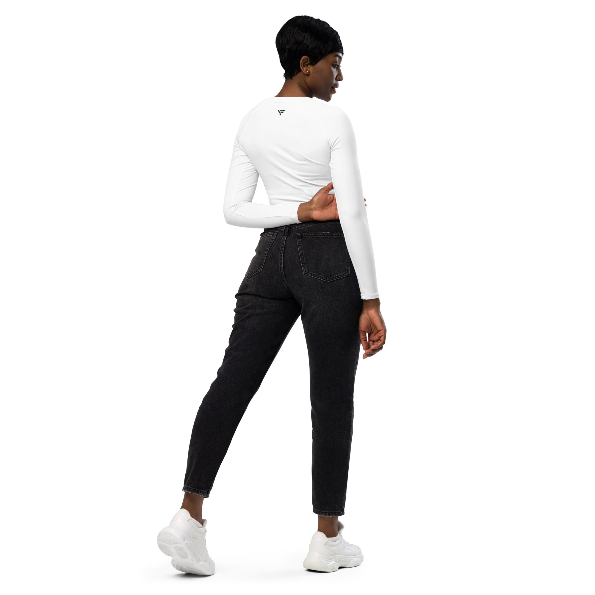 Recycled long - sleeve crop top - Fuerza Athletics