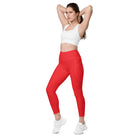 Red Leggings with pockets - Fuerza Athletics