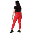 Red Leggings with pockets - Fuerza Athletics