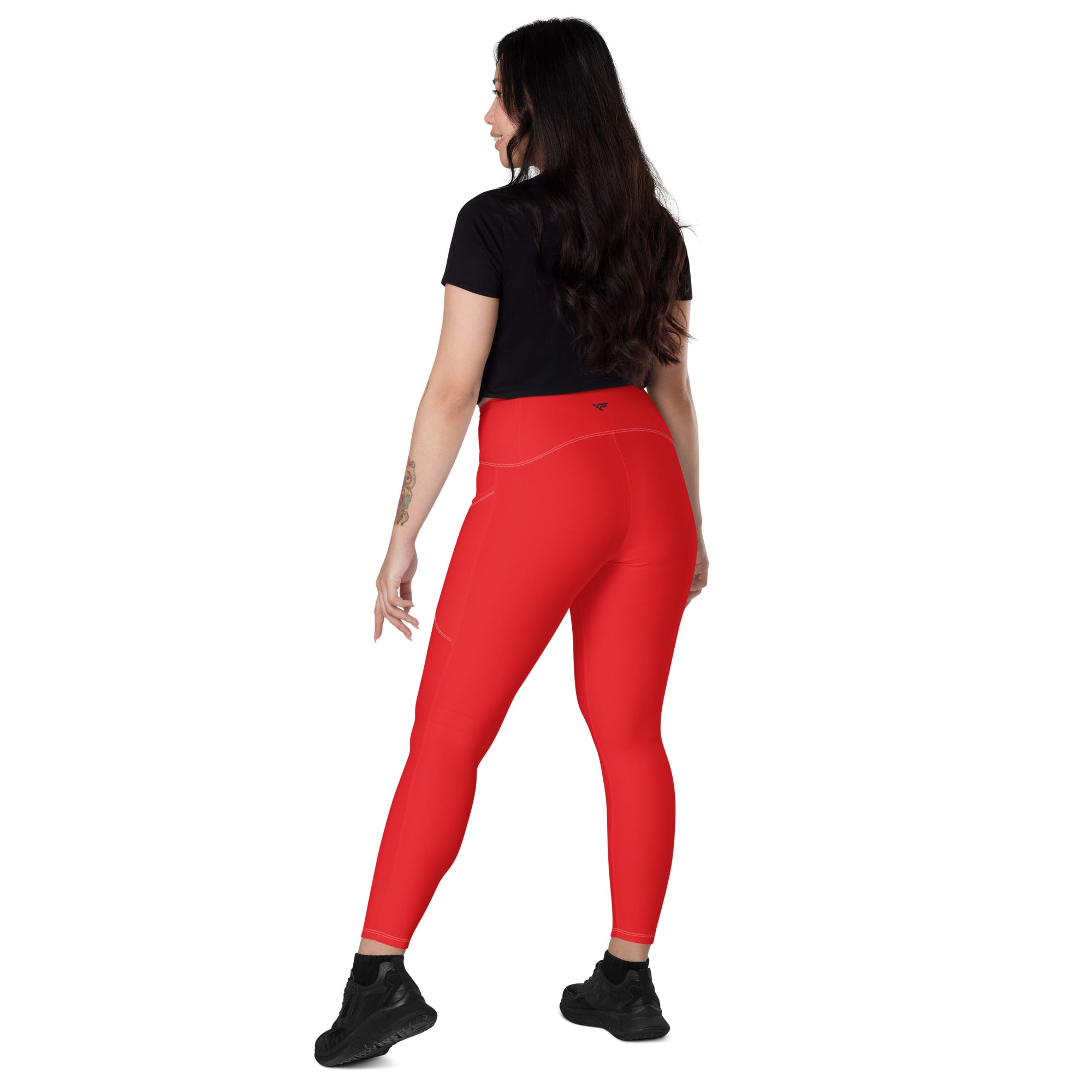 Red Leggings with pockets - Fuerza Athletics