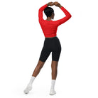 Red Long Sleeve Crop Top - Fuerza Athletics