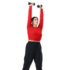 Red Long Sleeve Crop Top - Fuerza Athletics