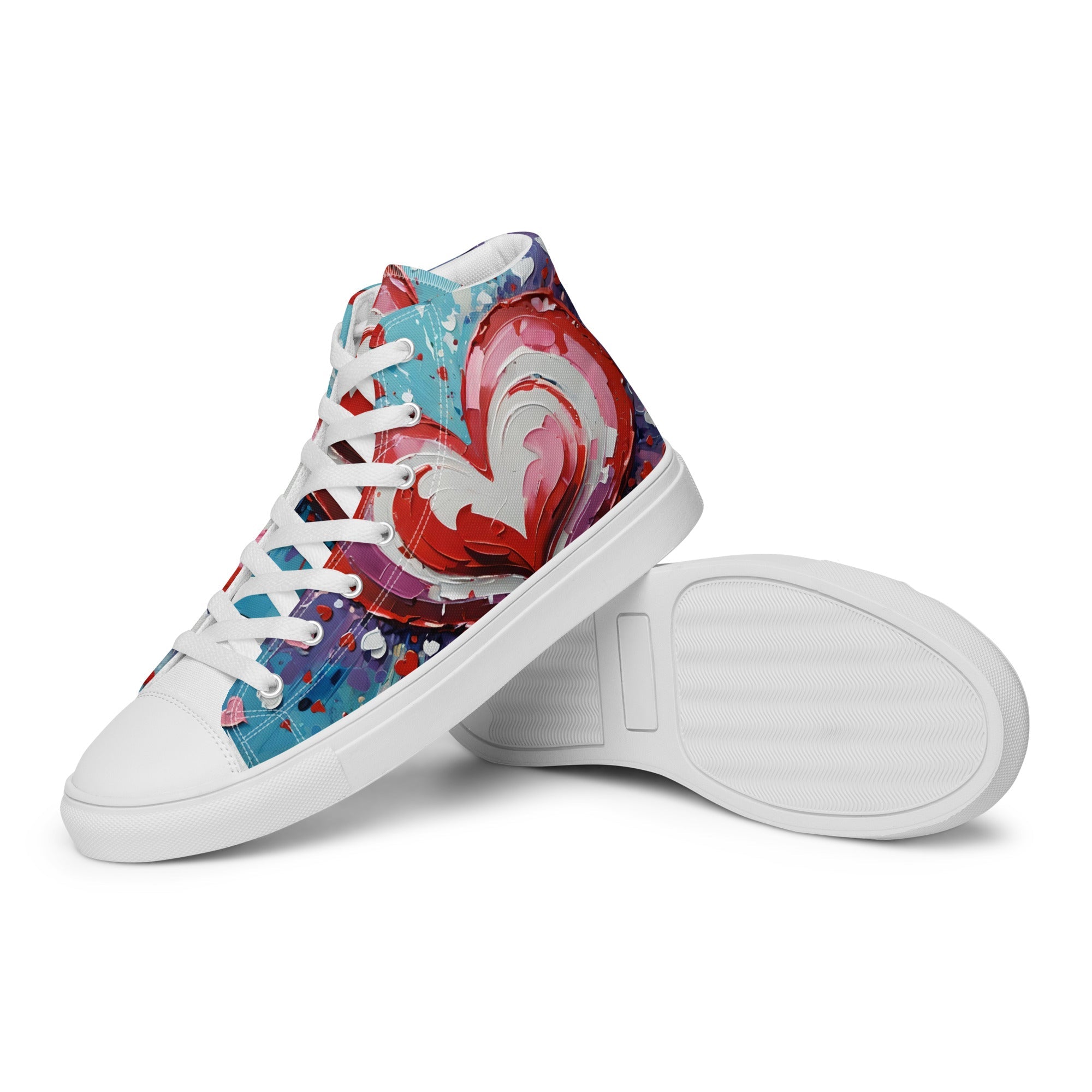 Women’s Acrylic Heart High Top's - Fuerza Athletics