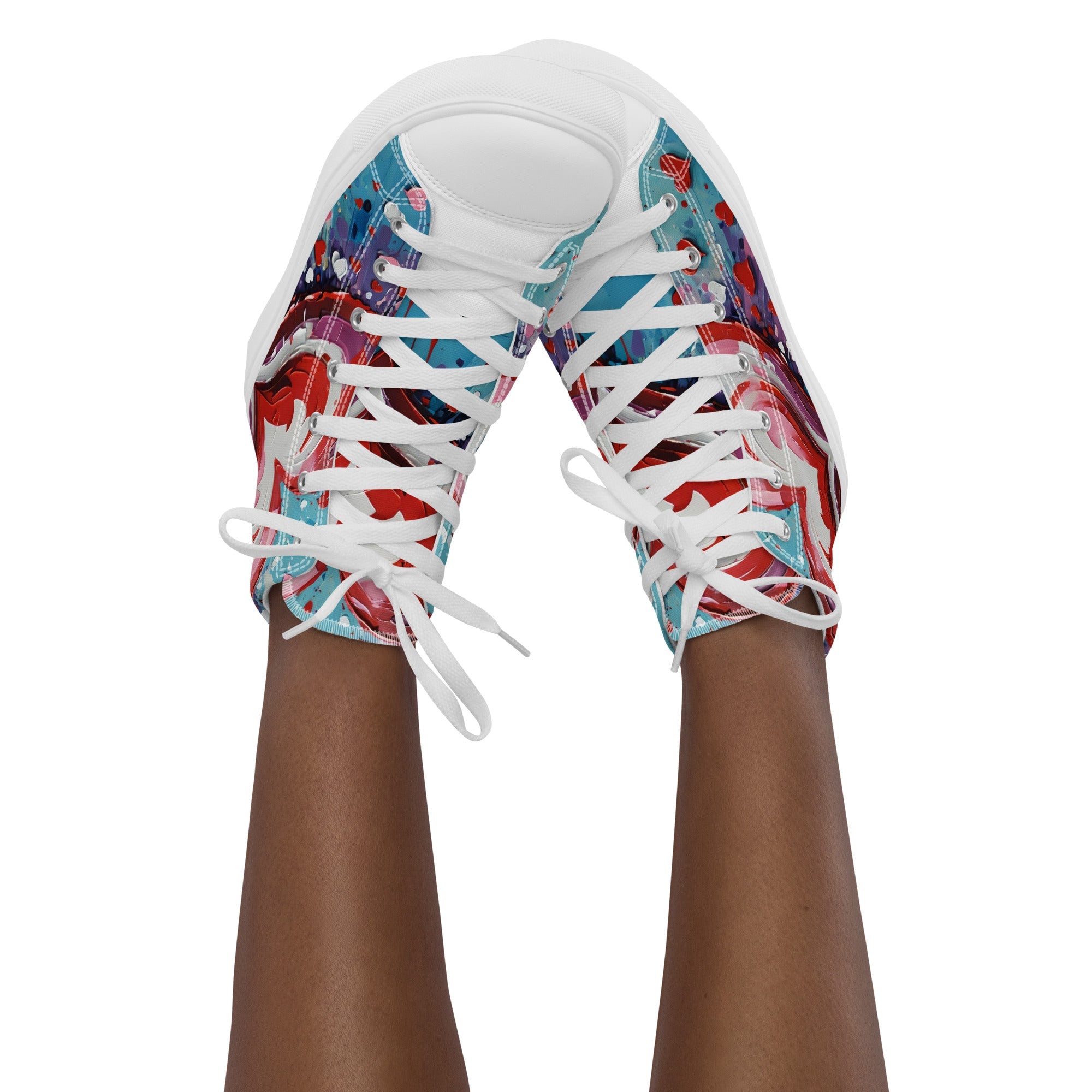 Women’s Acrylic Heart High Top's - Fuerza Athletics