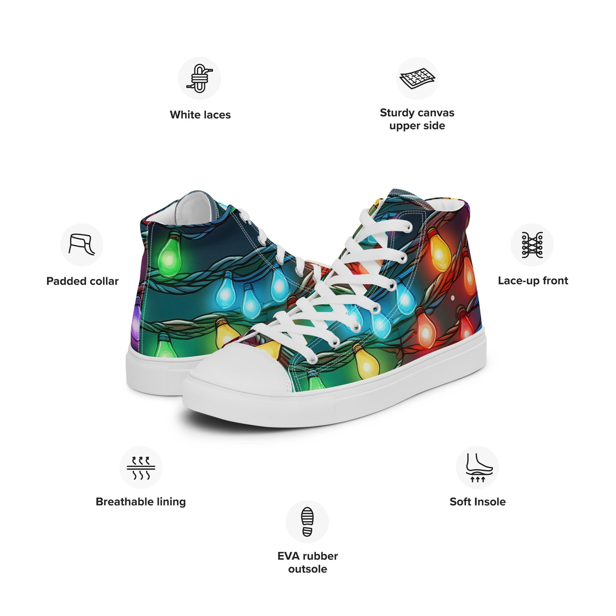 Women’s Christmas Light High Top - Fuerza Athletics