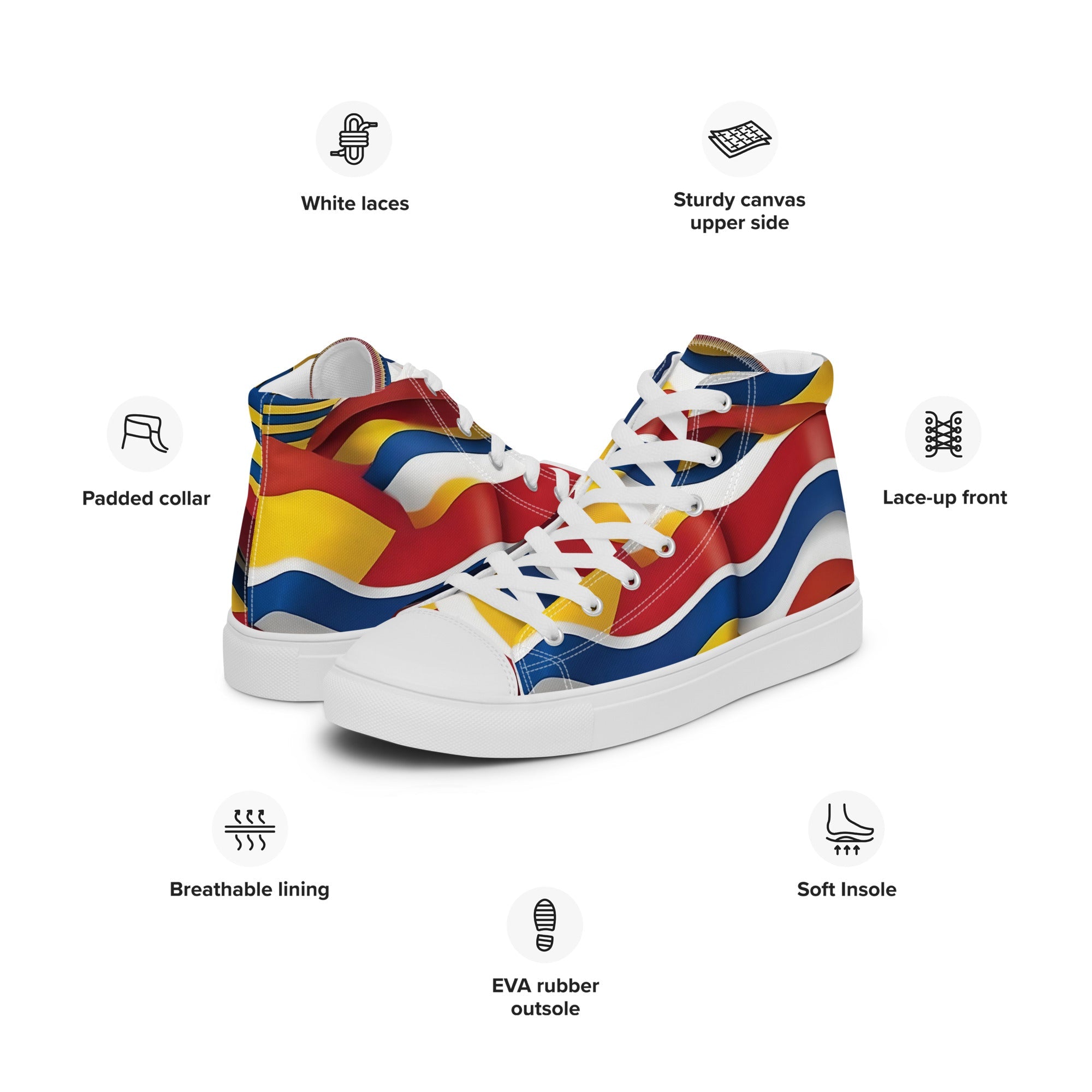 Women’s Colombia high top canvas shoes - Fuerza Athletics